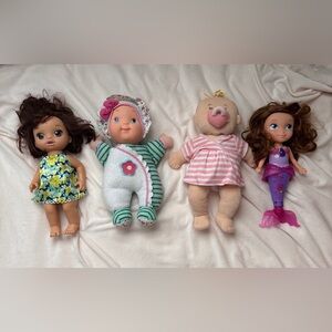 💖 Bundle of four dolls babies and mermaid 🧜🏽‍♀️